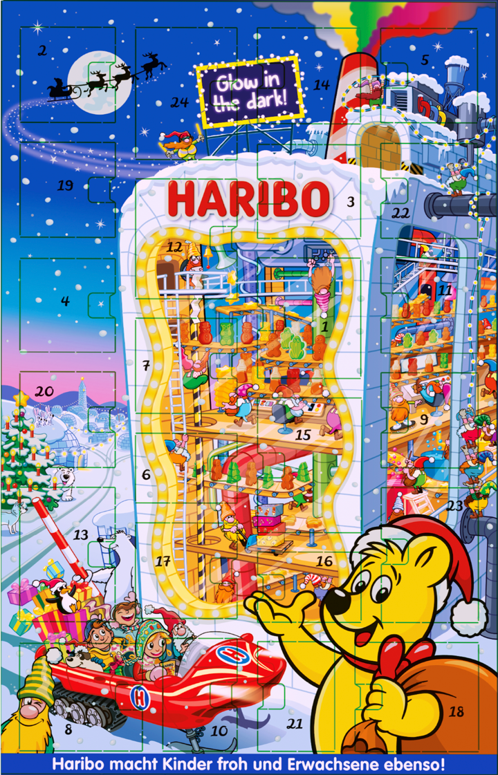 Kalendarz adwentowy Haribo — opakowanie