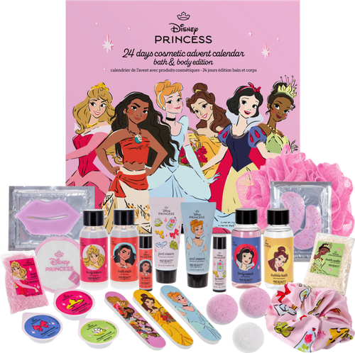 Kalendarz adwentowy Disney Princess z kosmetykami